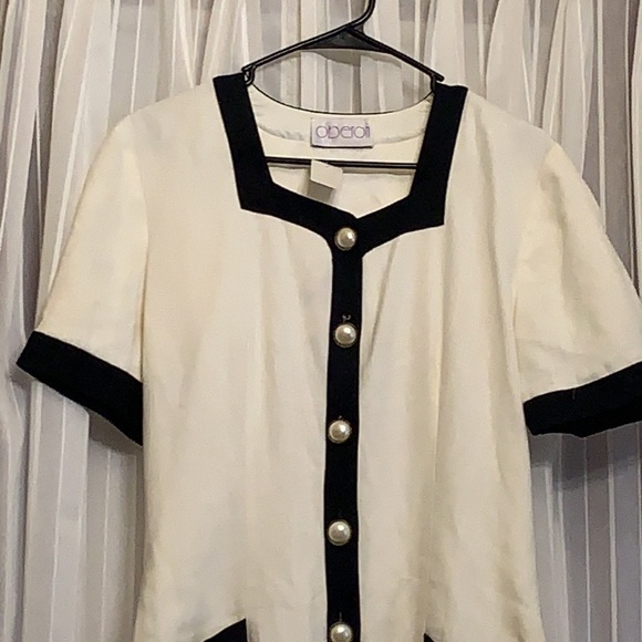 ⚜️✨Elegant Classic Black & Ivory Knee Length Pearl buttons✨⚜️❤️ size6 - Picture 4 of 5